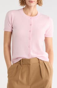 JASON WU Cashmere Short Sleeve Cardigan