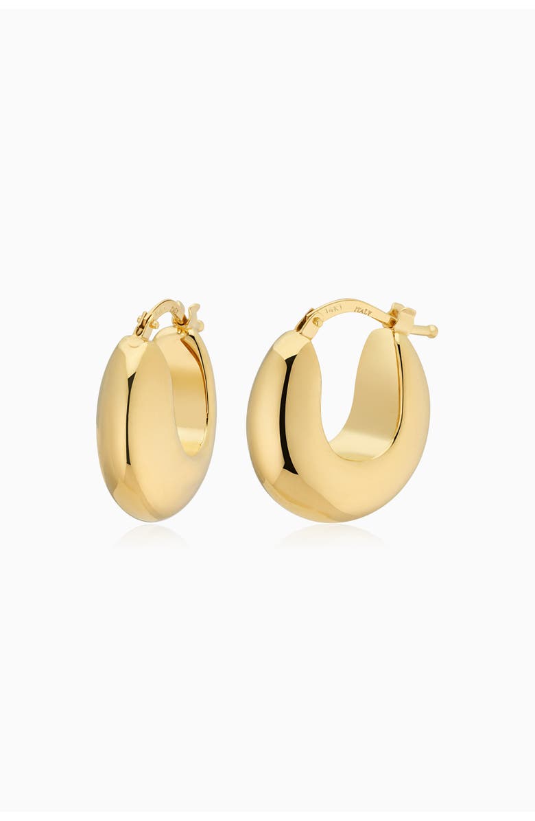 Oradina 14K Yellow Gold The Archie Bold Hoops, Main, color, Yellow Gold