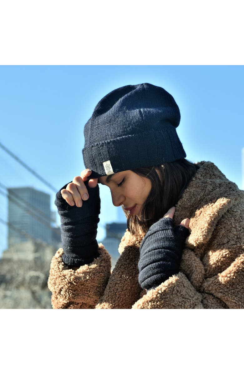 Nirvanna Designs Reverse Step Handwarmers, Alternate, color, Black