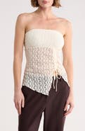 Abound Lace Asymmetrical Hem Tube Top