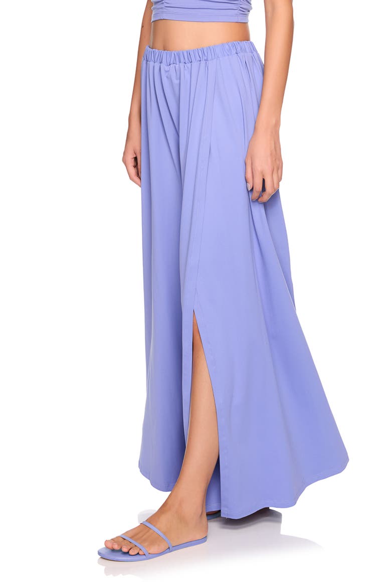 Side Slit Maxi Skirt, Alternate, color, BLUE VELVET