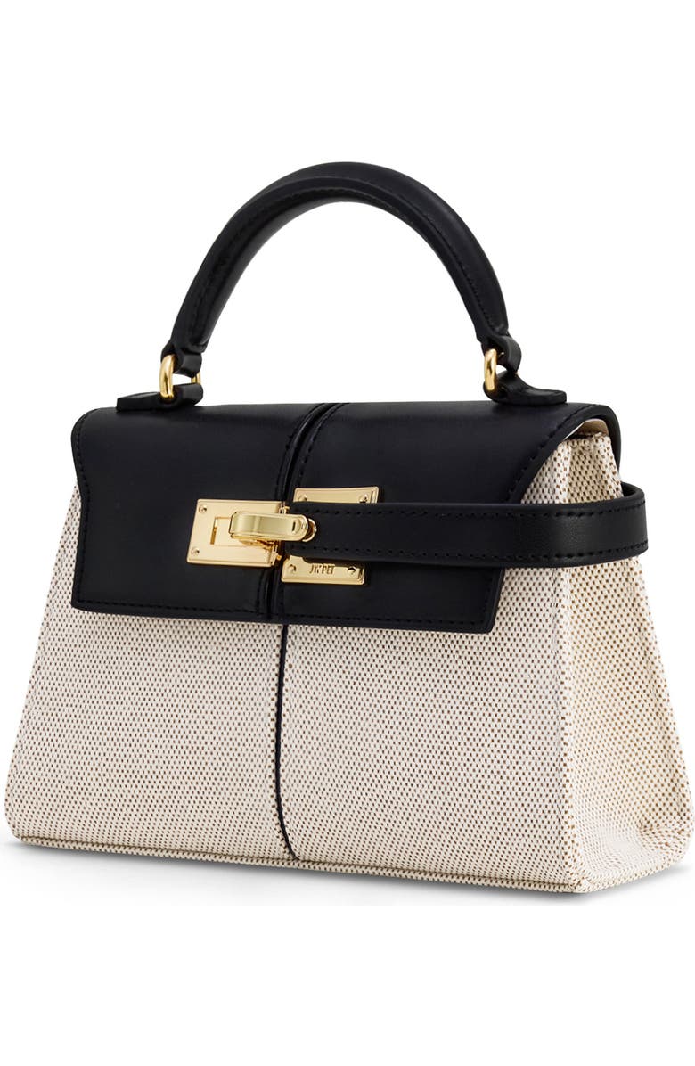 JW PEI Elise Faux Leather Top Handle Bag, Alternate, color, Black Canvas