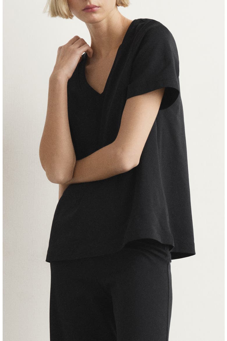 Cotton T-Shirt, Alternate, color, BLACK