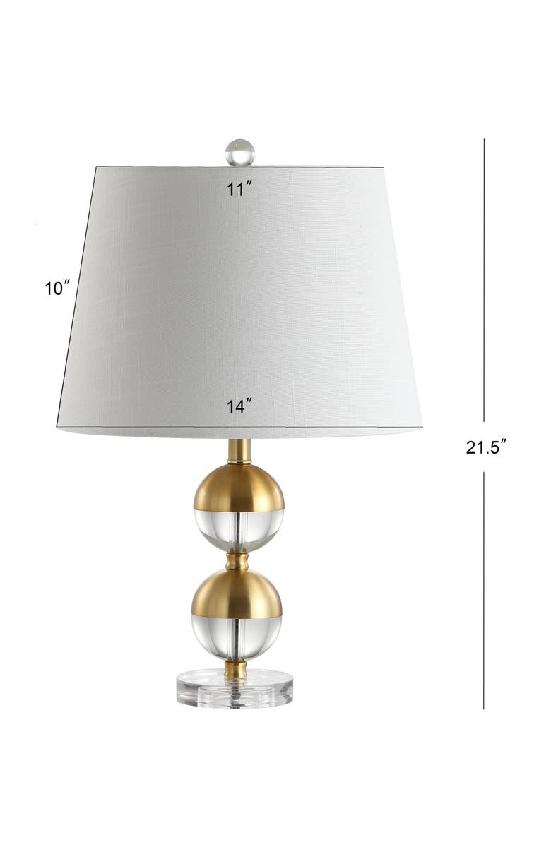 JONATHAN Y Jules 23" Crystal Mini LED Table Lamp, Brass, Alternate, color, Brass Gold/Clear