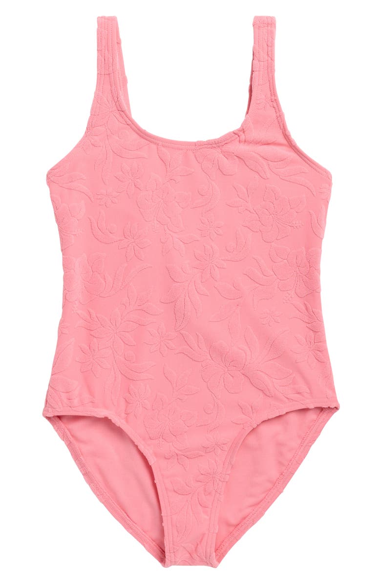 Roxy Kids' Hula Loop One-Piece Swimsuit, Main, color, Plumeria
