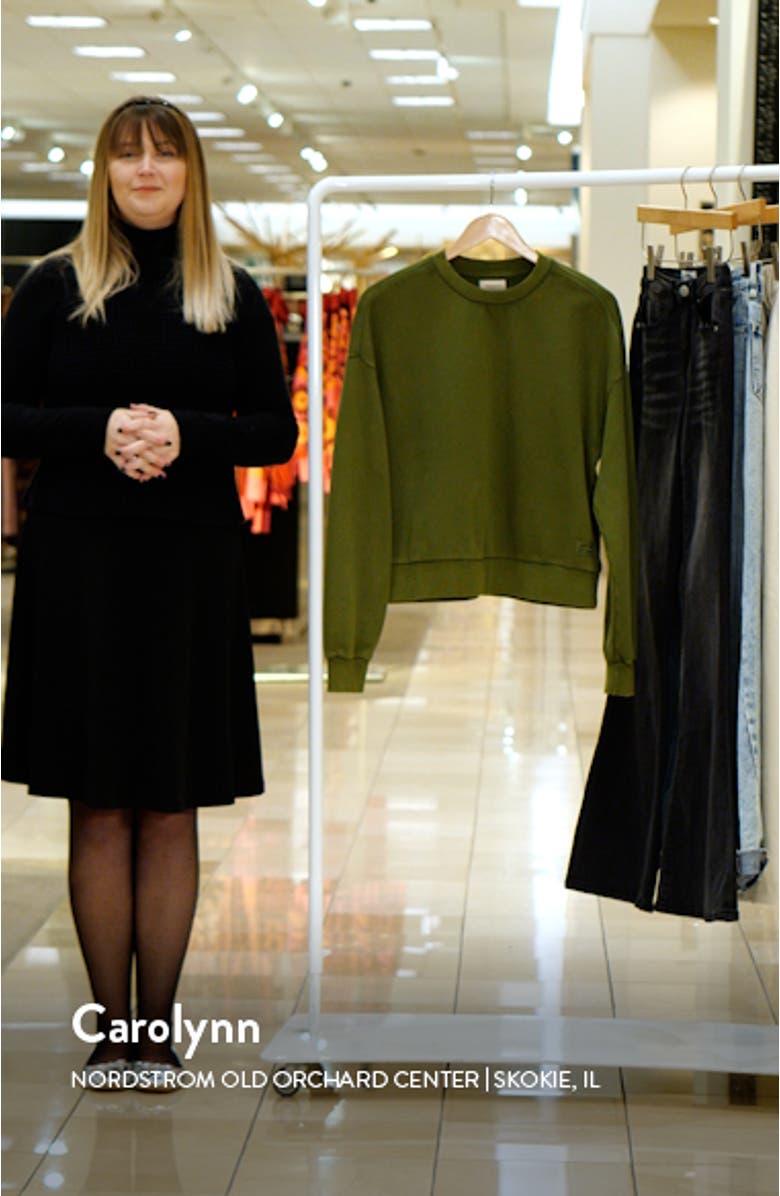 Cross Loop French Terry Crewneck Sweatshirt, sales video thumbnail