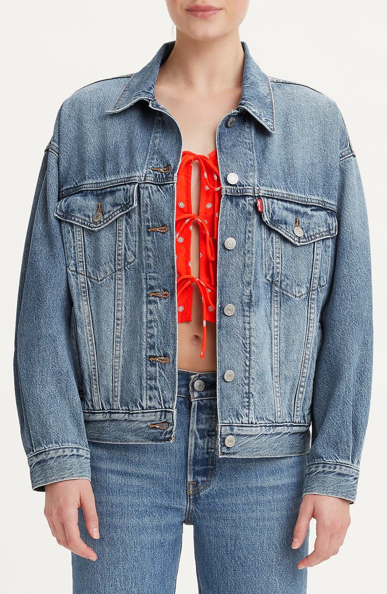 Levi's<sup>®</sup> 90s Denim Trucker Jacket, Main, color, Turning Heads