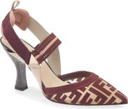 Fendi Colibri Mesh Slingback Pump