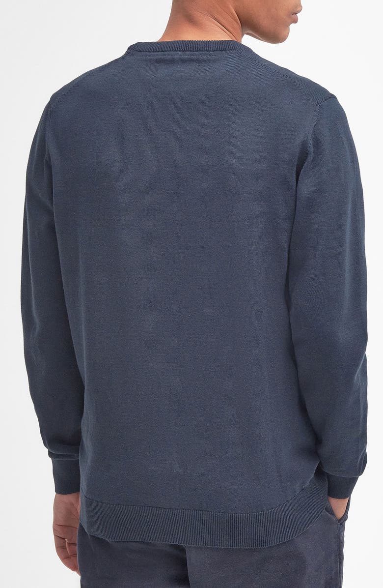 Barbour Pima Cotton Crewneck Sweater, Alternate, color, Navy