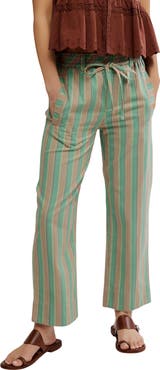Free People Marielle Stripe Cotton Drawstring Pants