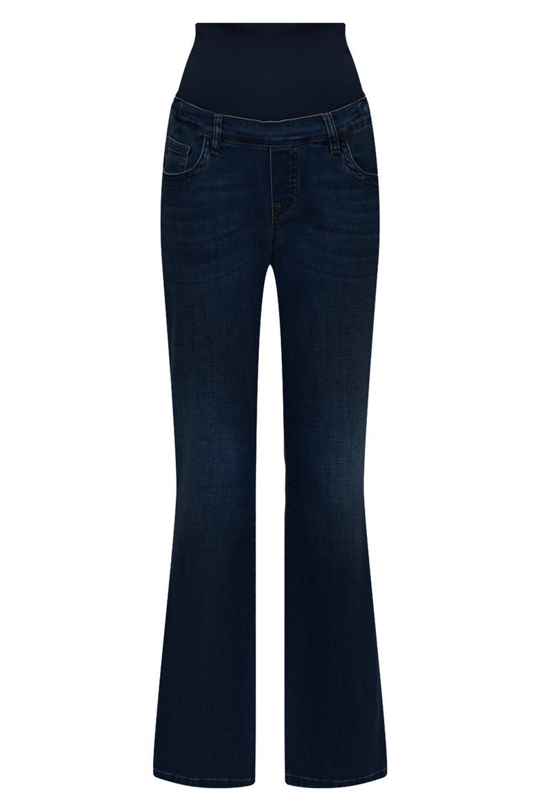 Over the Bump Flare Maternity Jeans, Alternate, color, BRIGHT BLUE