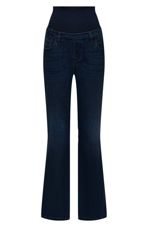 Pietro Brunelli Over The Bump Flare Maternity Jeans In Bright Blue