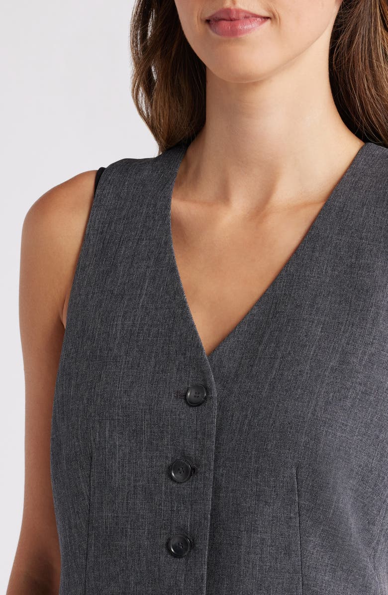 Anne Klein Button-Up Vest, Alternate, color, 