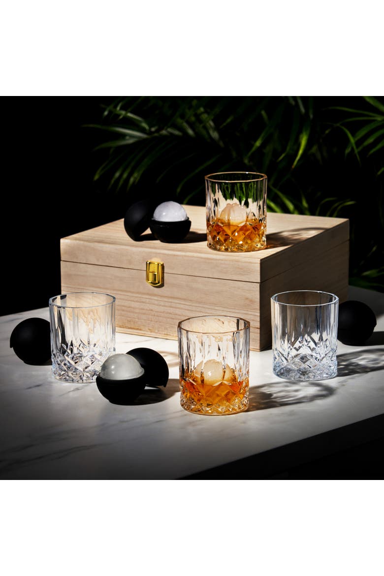 Admiral 8-Piece Crystal Tumbler & Ice Sphere Box Set, Alternate, color, Clear
