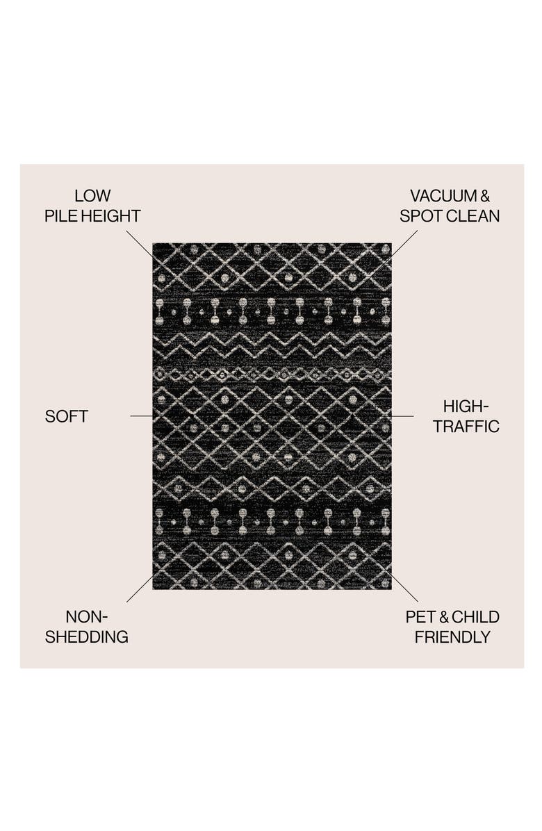 JONATHAN Y Aksil Moroccan Beni Souk Area Rug, Alternate, color, Black/Cream