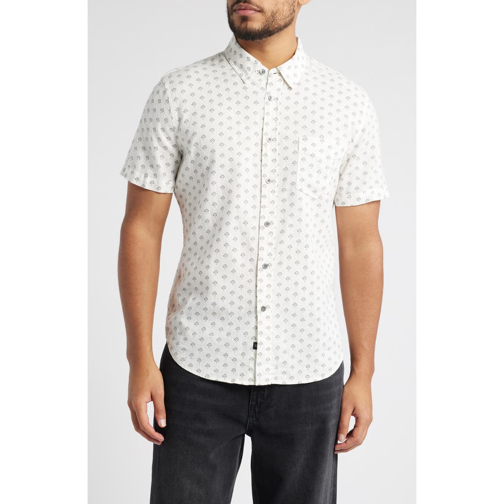 Rails Carson Printed Short Sleeve Shirt In Small Batik White