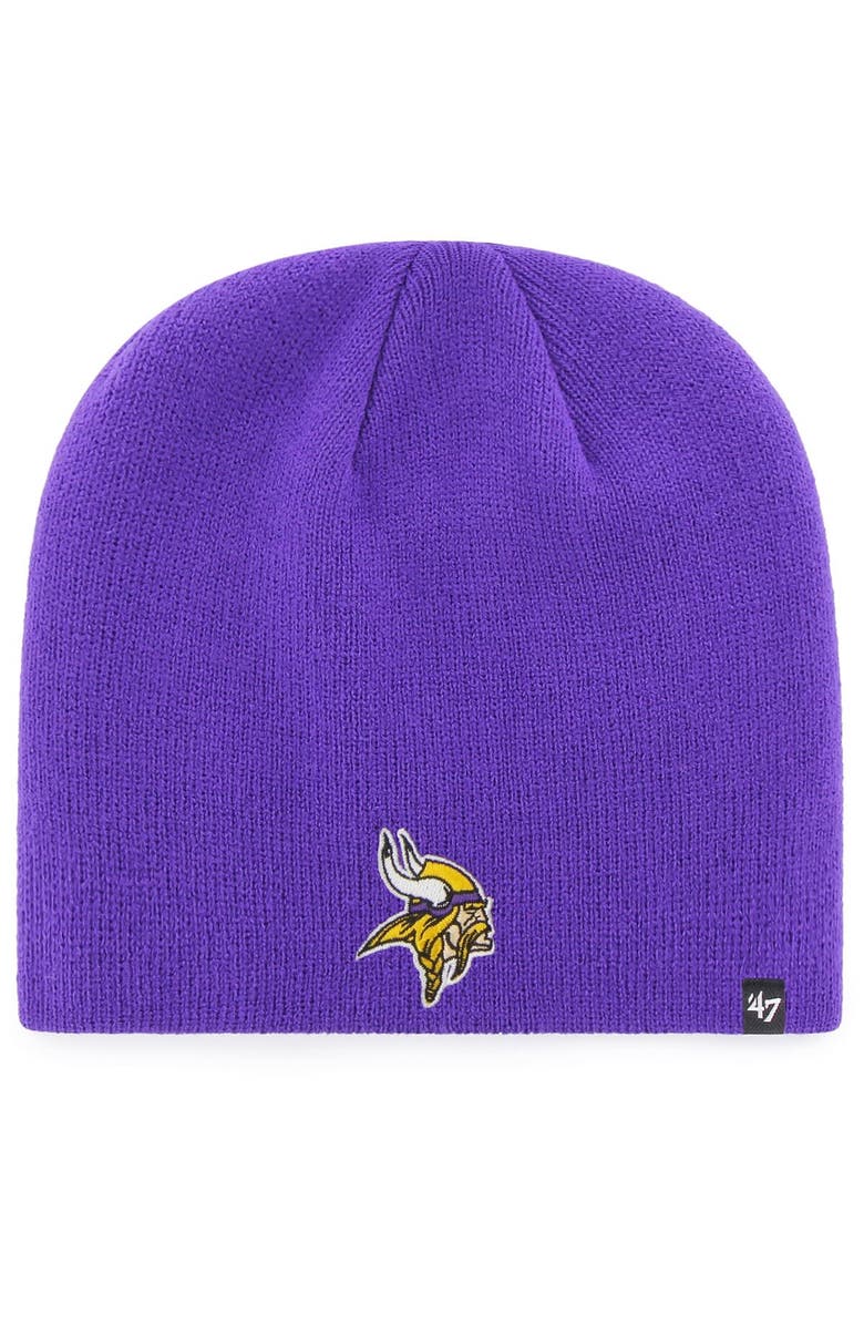 '47 Men's '47 Purple Minnesota Vikings Secondary Logo Knit Beanie, Main, color, Purple