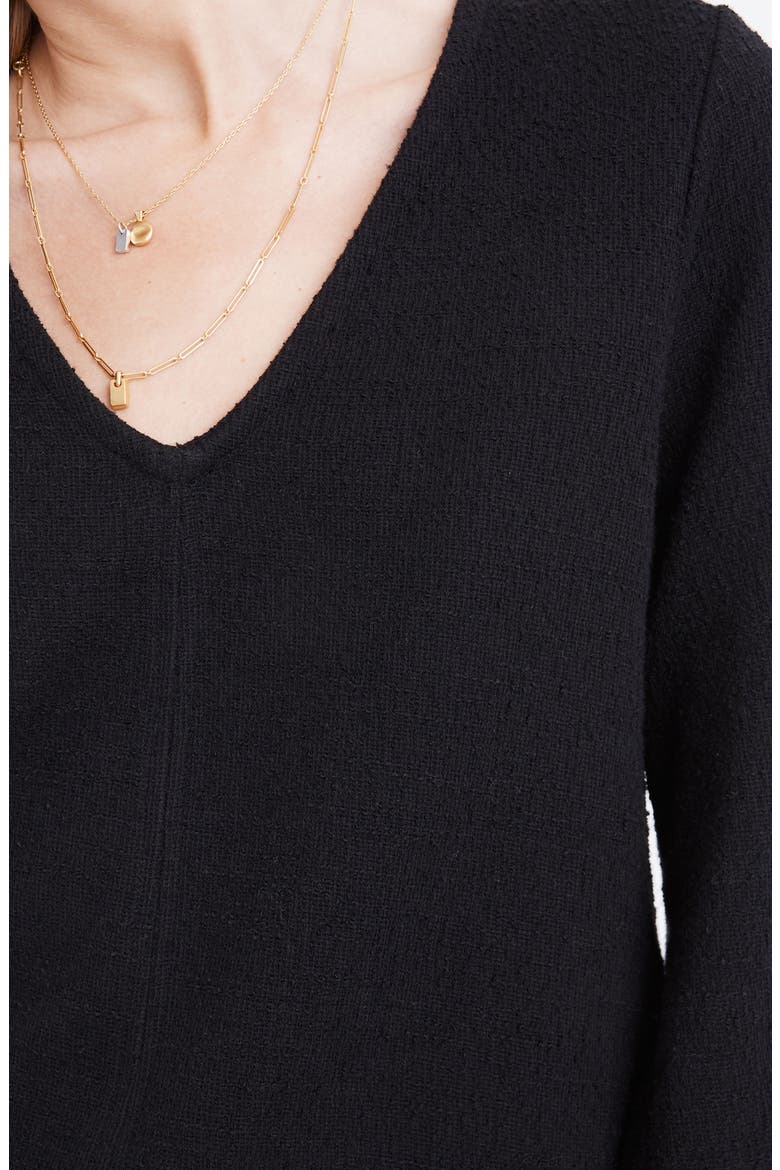 Texture & Thread Full Sleeve Top, Alternate, color, TRUE BLACK