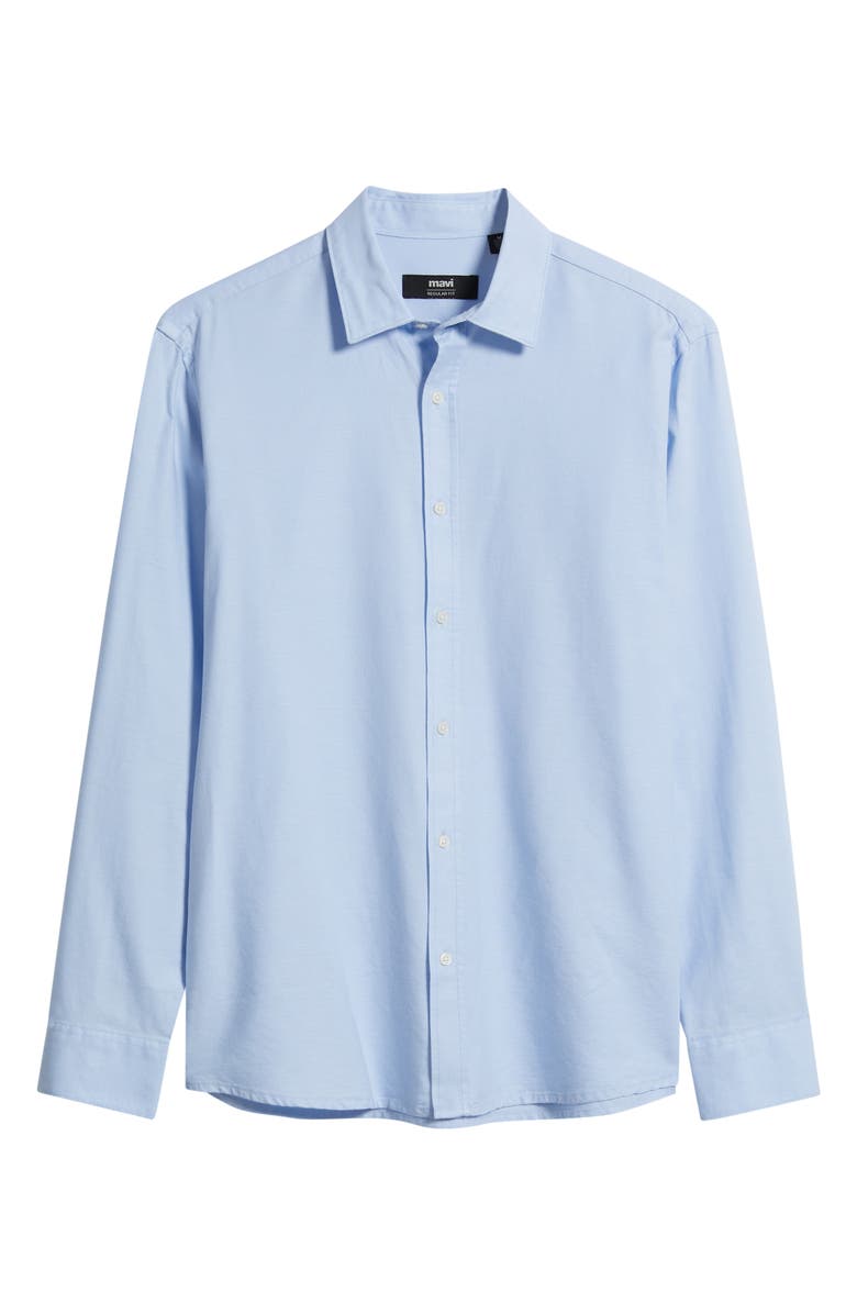Mavi Jeans Cotton Blend Button-Up Shirt, Main, color, Windsurfer