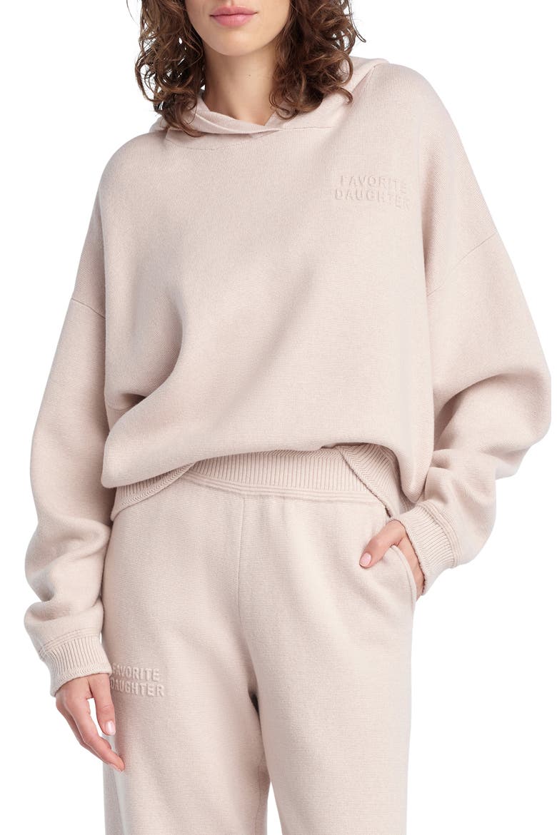The Staying In Cotton & Cashmere Hoodie, Main, color, BLUSH PINK