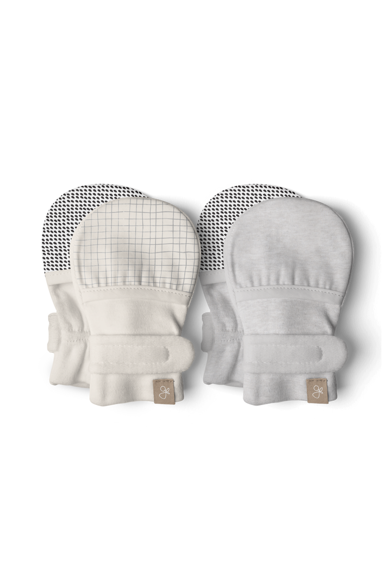 Stay On Baby Mitts, Alternate, color, Storm Gray Gridlock 2pk