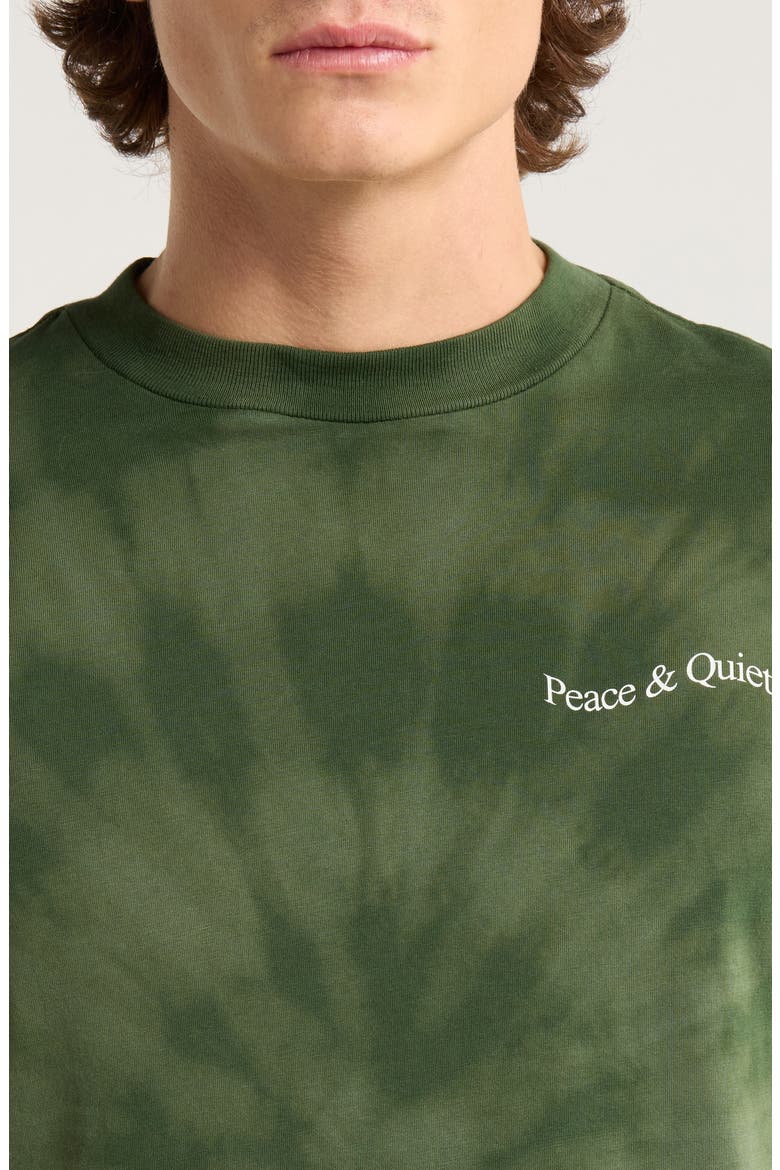 Tie Dye Wordmark Graphic T-Shirt, Alternate, color, FOREST