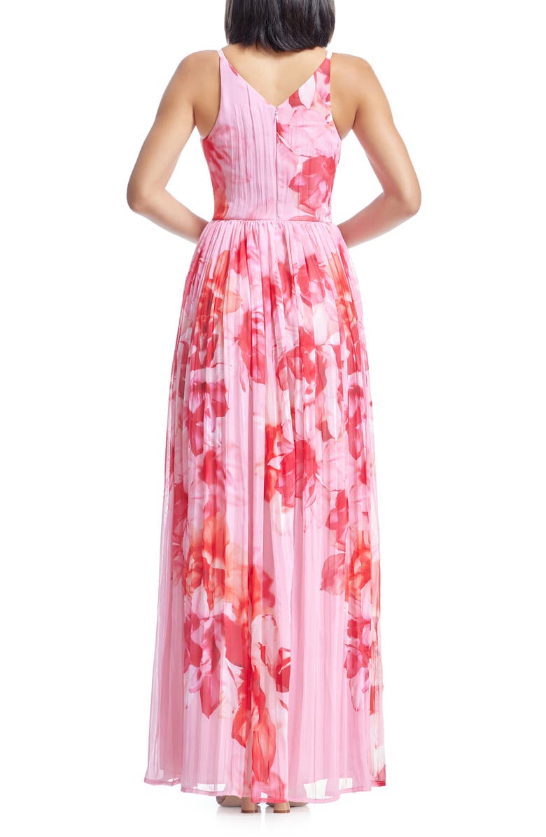 Dress the Population Alyssa Floral Gown, Alternate, color, Blush Multi