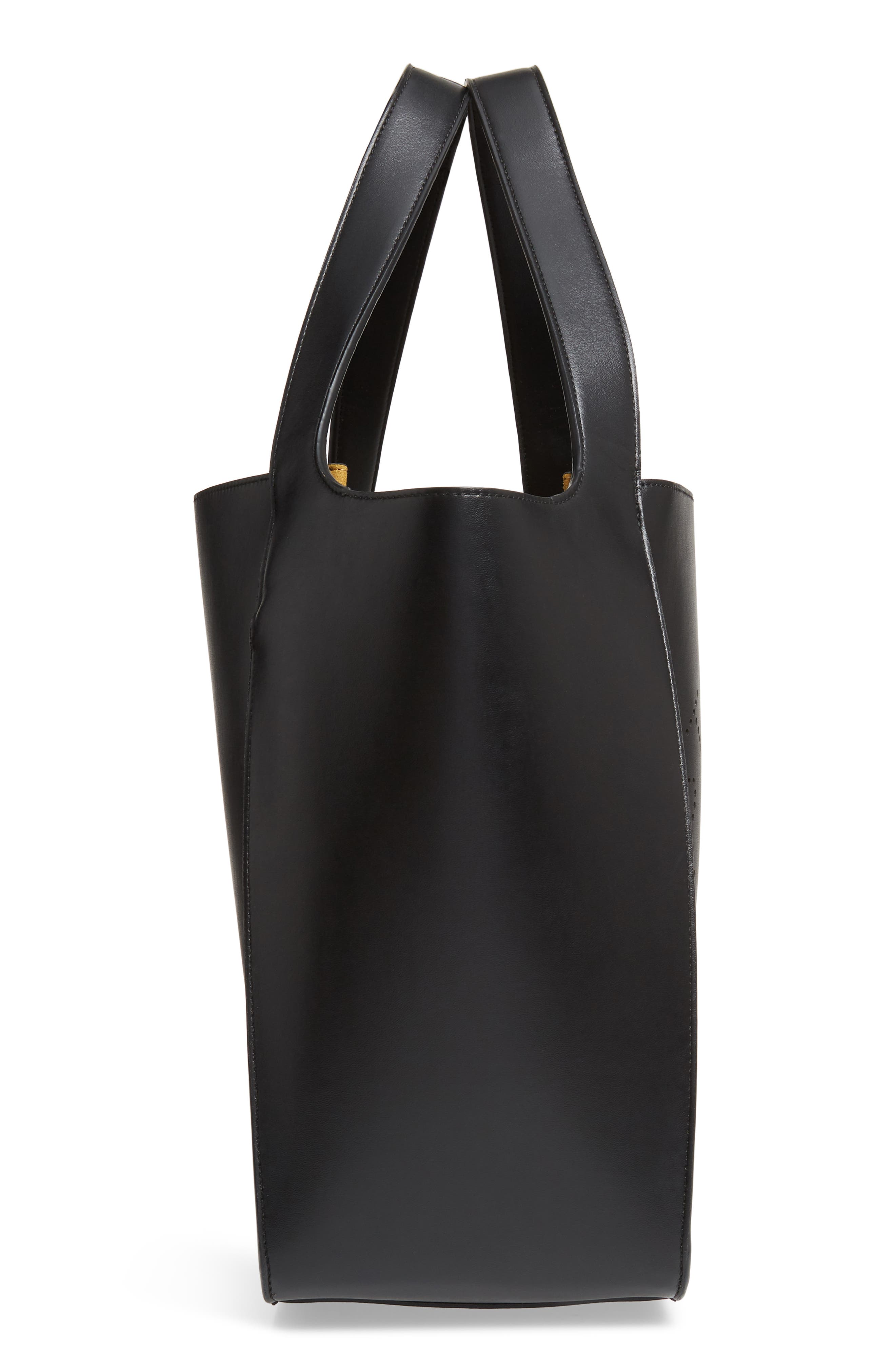 Stella McCartney Perforated Logo Faux Leather Tote, Alternate, color, 