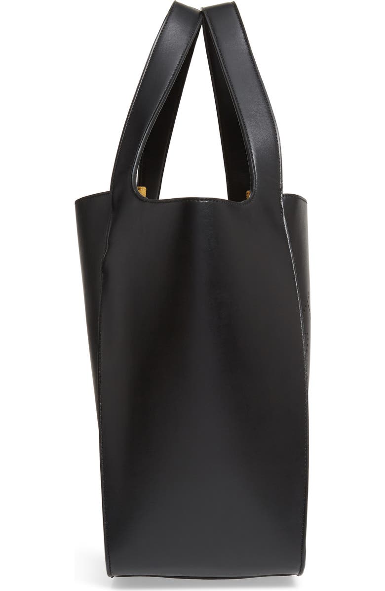 Stella McCartney Perforated Logo Faux Leather Tote, Alternate, color,