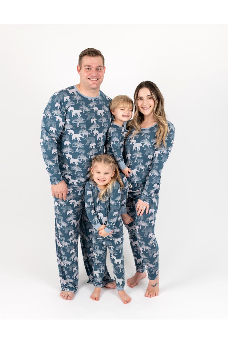 2-pc. Soft Stretch Viscose Matching Family Holiday Pajamas, Alternate, color, Polar Bear Blue