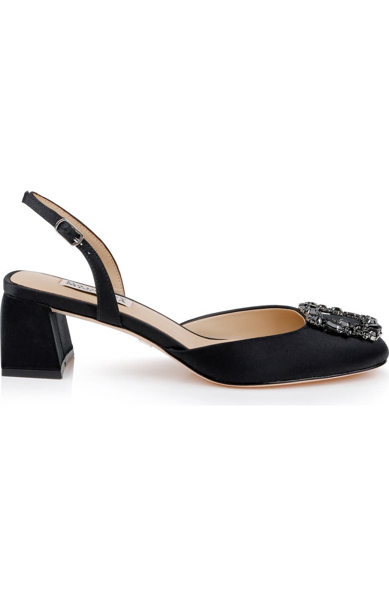 Badgley Mischka Collection Vivia Slingback Pump, Alternate, color, Black Satin