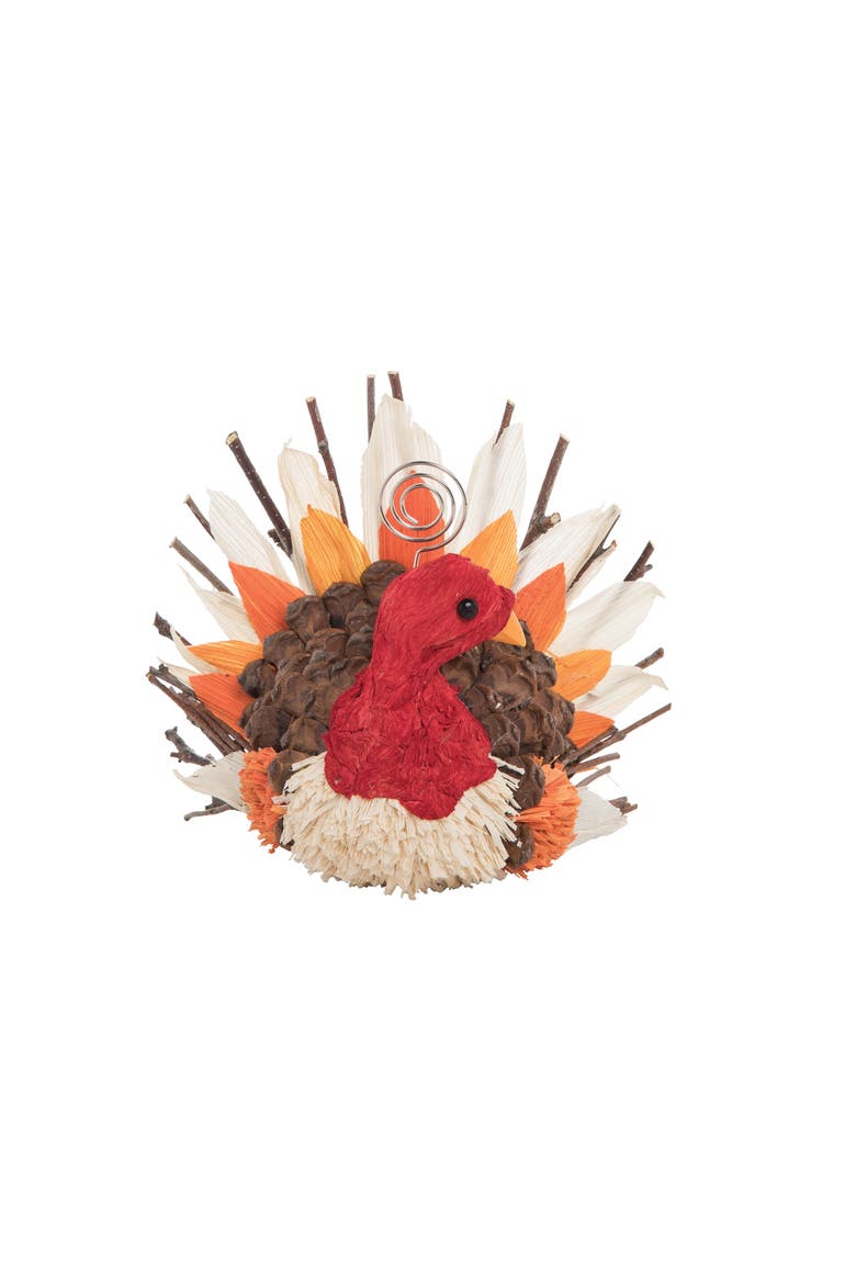 Natural Turkey Card Holder, Main, color, Brown