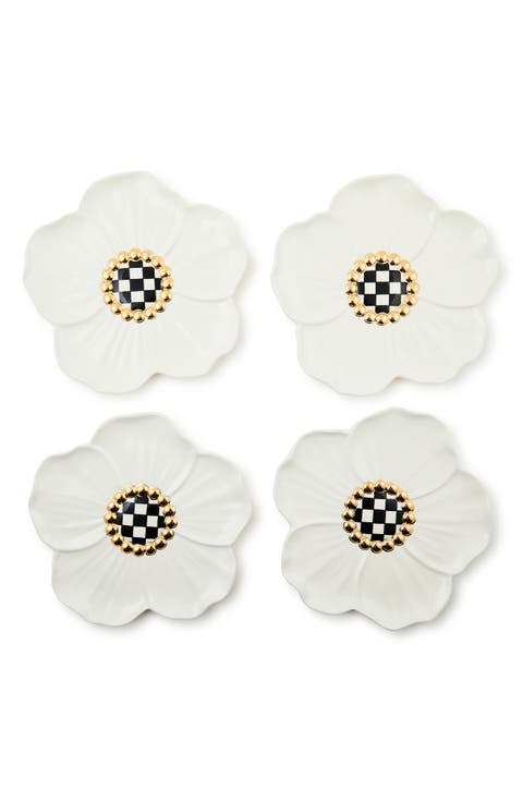 White Rabbit Set of 4 Dessert Plates