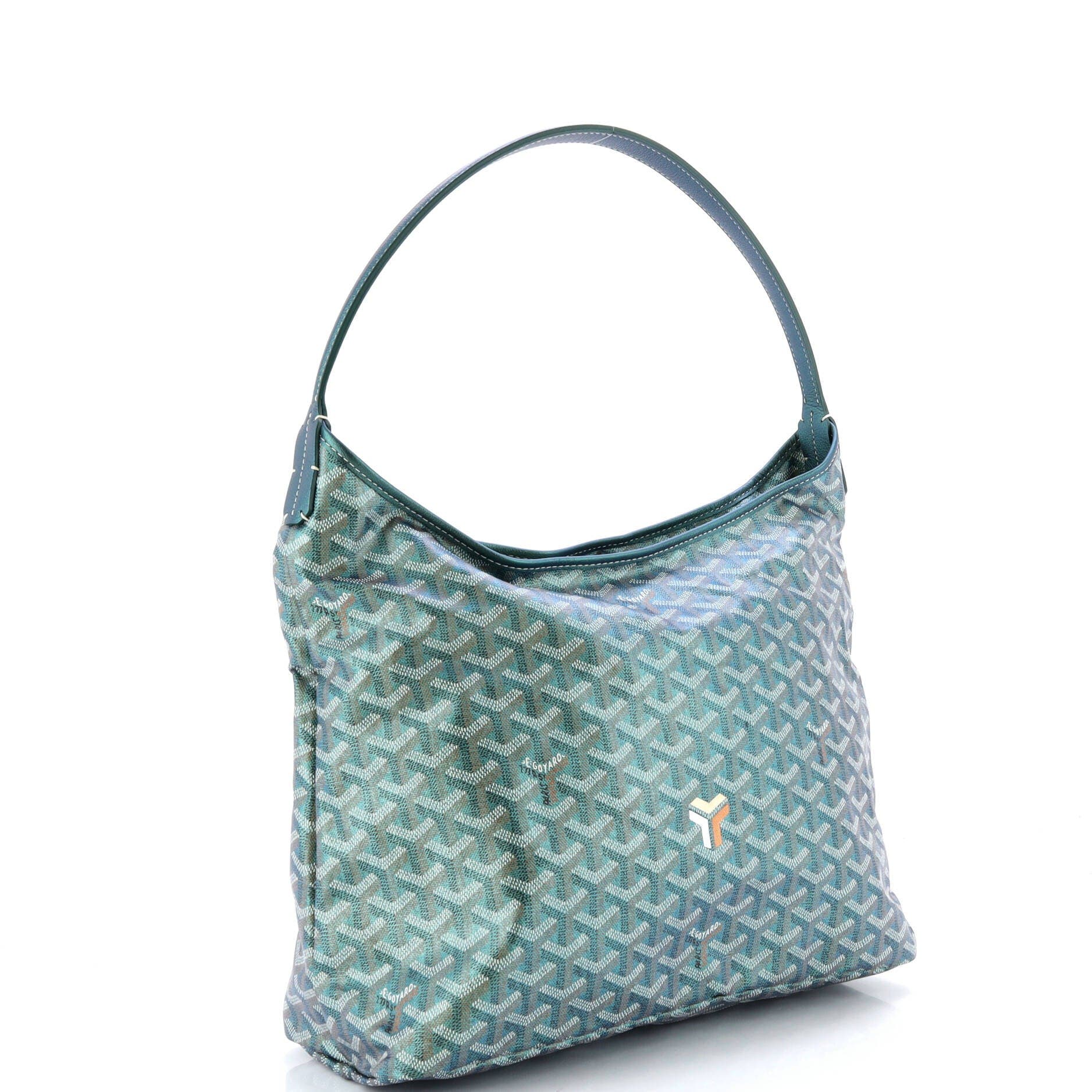 Pre-Owned Goyard Boheme Hobo Iridescent Coated Canvas, Alternate, color, Green