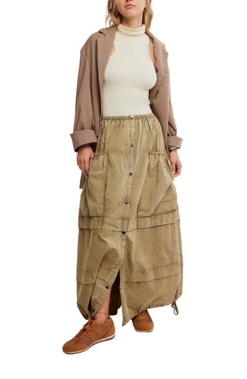 Free People Eloise Cotton Twill Maxi Skirt In Caiman