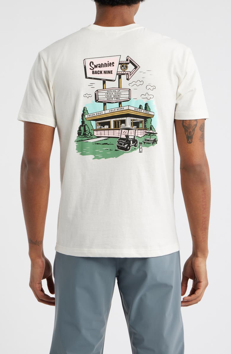 Swannies Turn Shack Graphic T-Shirt, Alternate, color, Vintage White
