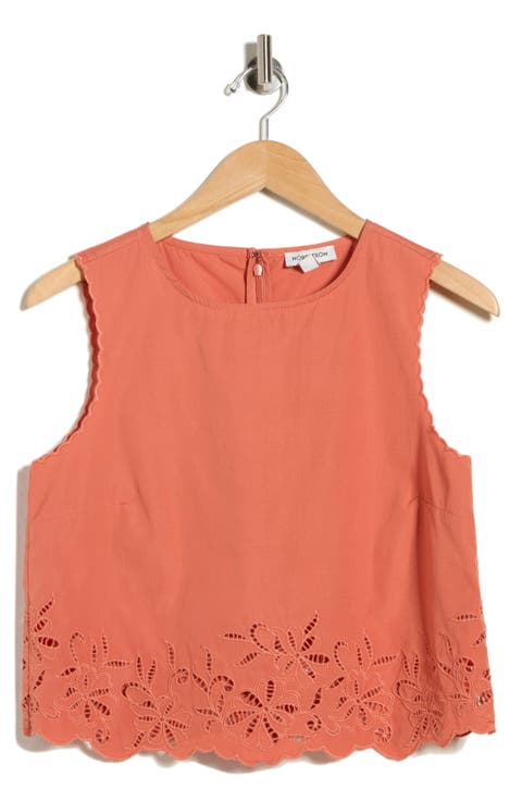 Schiffly Cotton Eyelet Shell