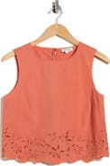 Nordstrom Schiffly Cotton Eyelet Shell