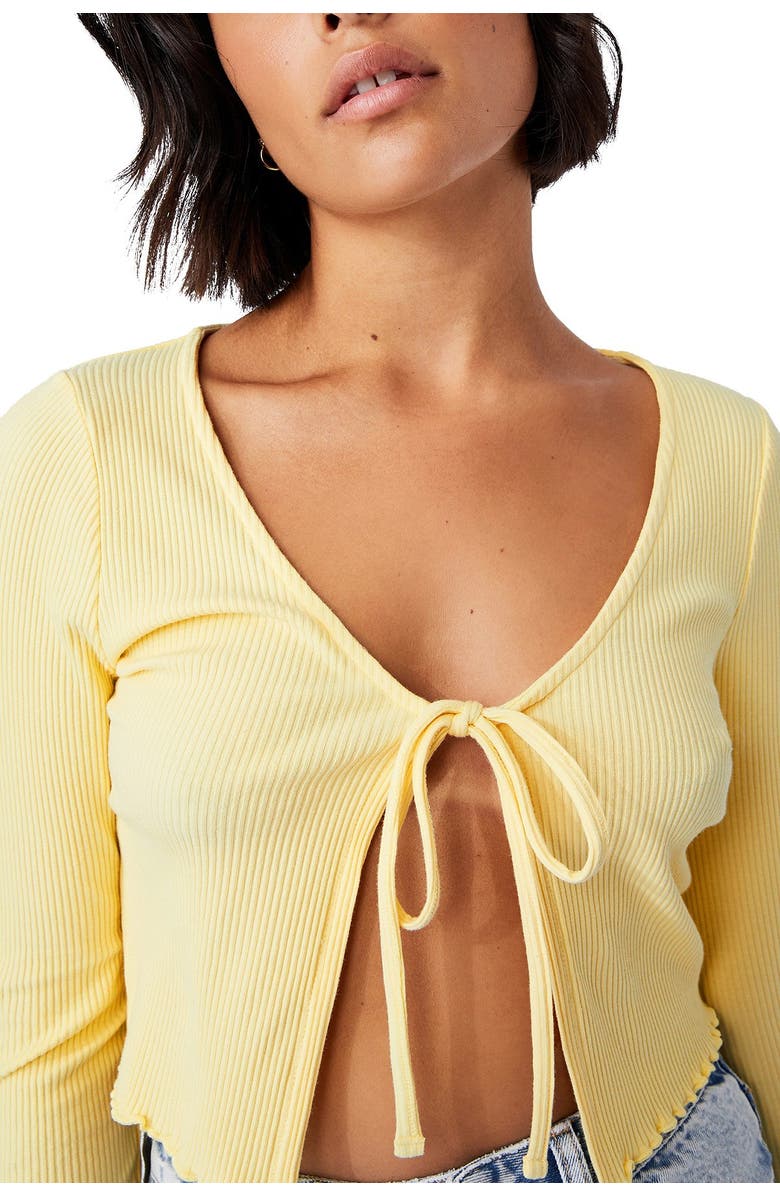 Cotton On Vivvy Tie Front Long Sleeve Cardigan, Alternate, color, 