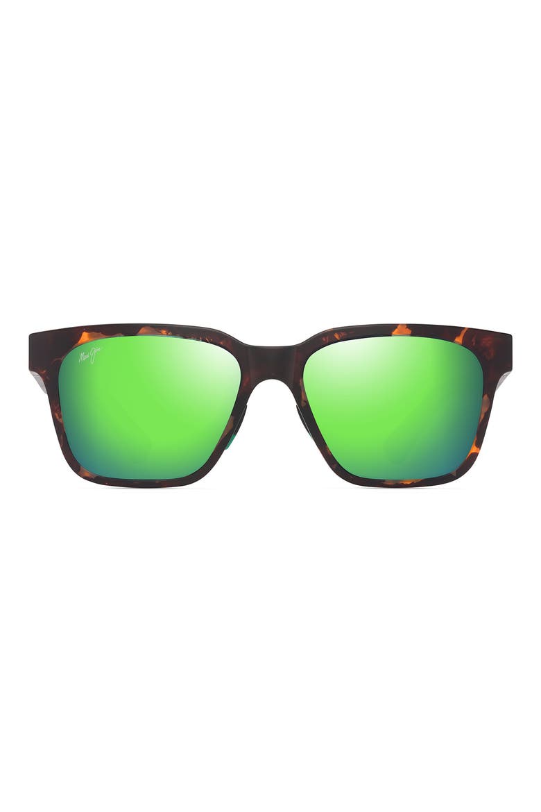 Punkikai 56mm PolarizedPlus2® Square Sunglasses, Main, color, MATTE DARK HAVANA
