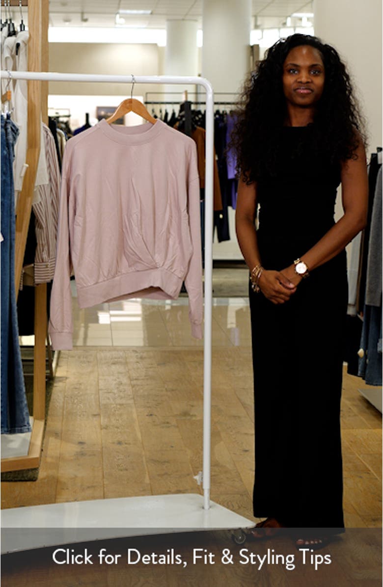 Luxe Terry Pleated Pullover, sales video thumbnail