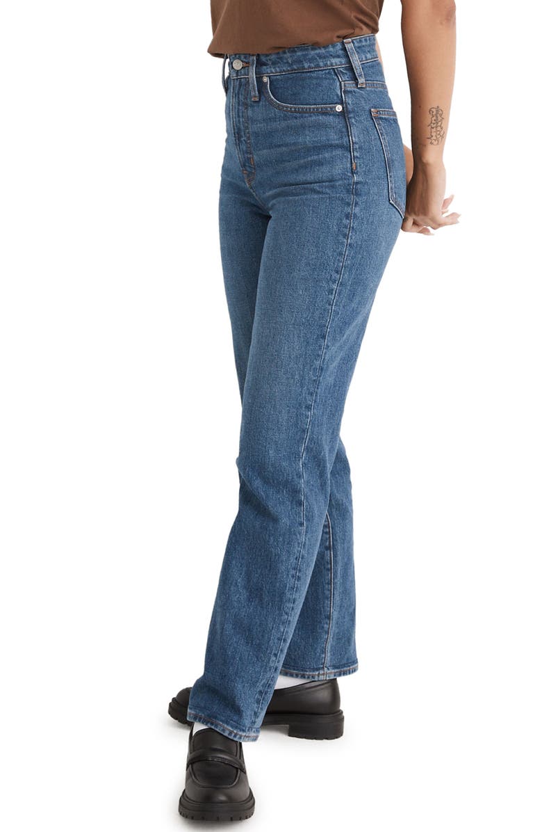 Madewell The Curvy Perfect High Waist Straight Leg Jeans, Alternate, color, 