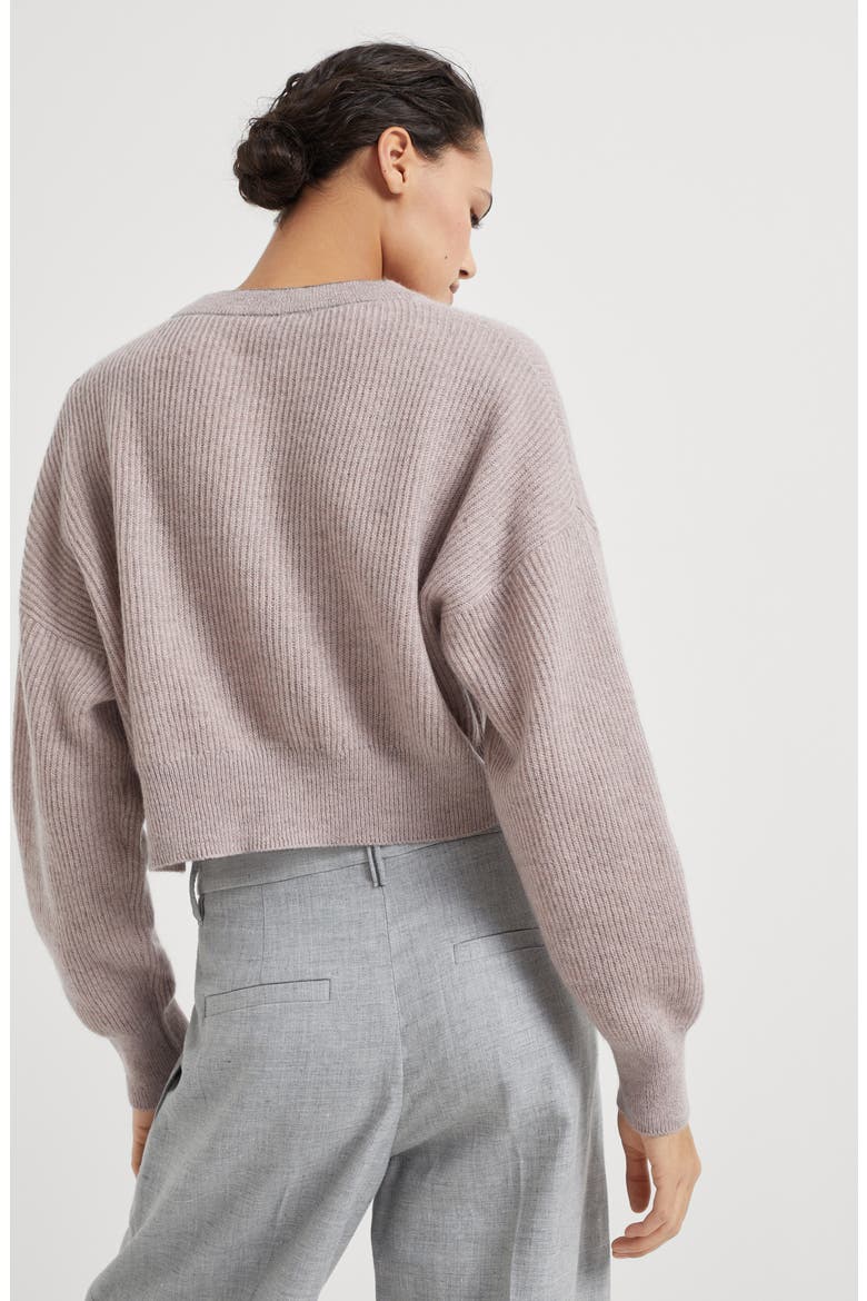 Crop sweater, Alternate, color, Antique Pink
