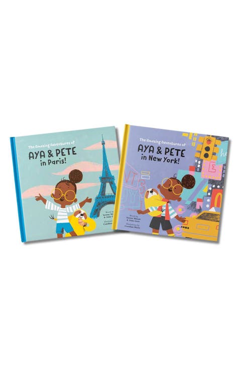 'The Amazing Adventures of Aya & Pete' Paris & NYC Duo Book Set