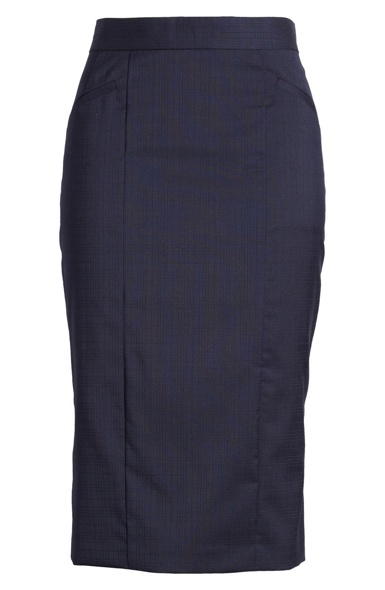 BOSS Vanorda Virgin Wool Pencil Skirt, Alternate, color,