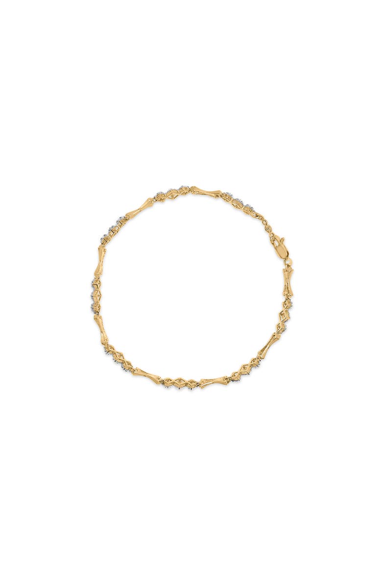 Haus of Brilliance 10k Gold 1/3 Cttw Diamond Miracle Set Bar and Link Bracelet - 7.75" Inches, Alternate, color, Yellow