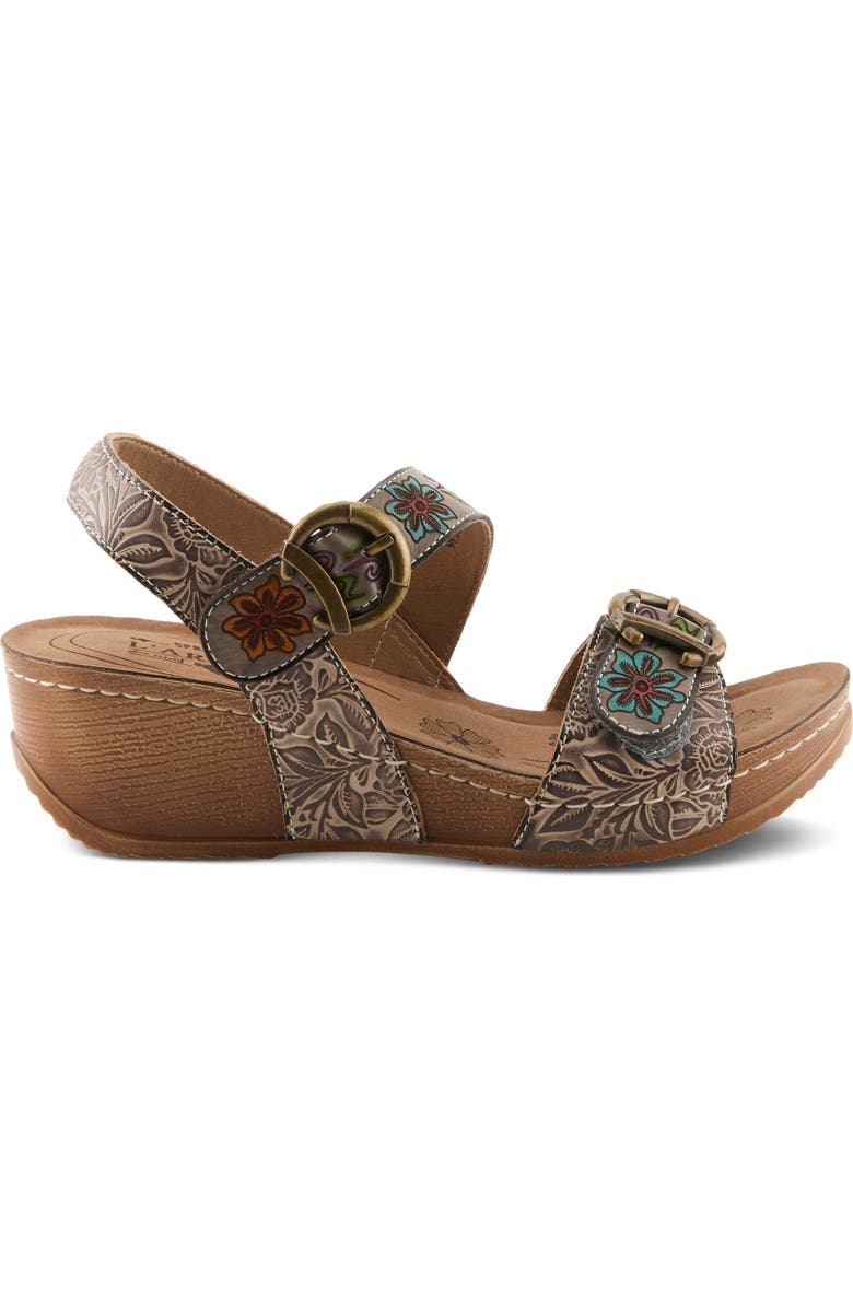 L'Artiste by Spring Step Gottaget Wedge Sandal, Alternate, color, Grey Multi