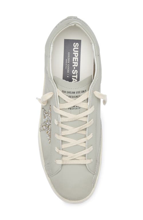 Golden Goose Super-star Low Top Sneaker In Abbey Stone/platinum