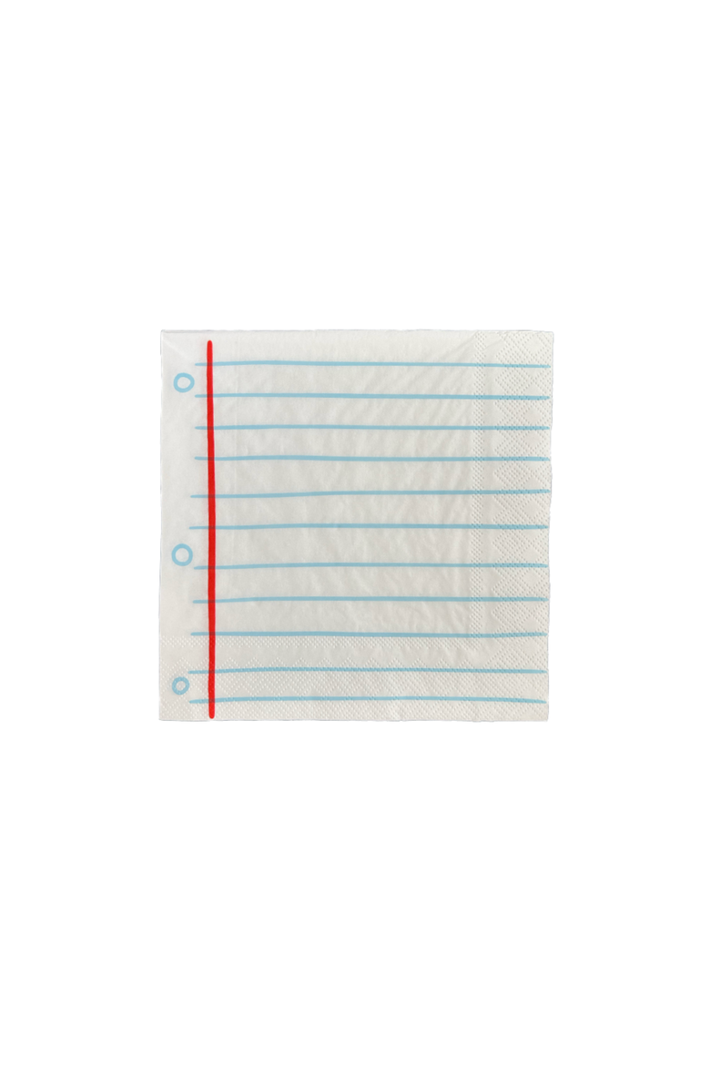 Back to School Notebook Print Large Napkins, Main, color, Assorted Pre-Pack