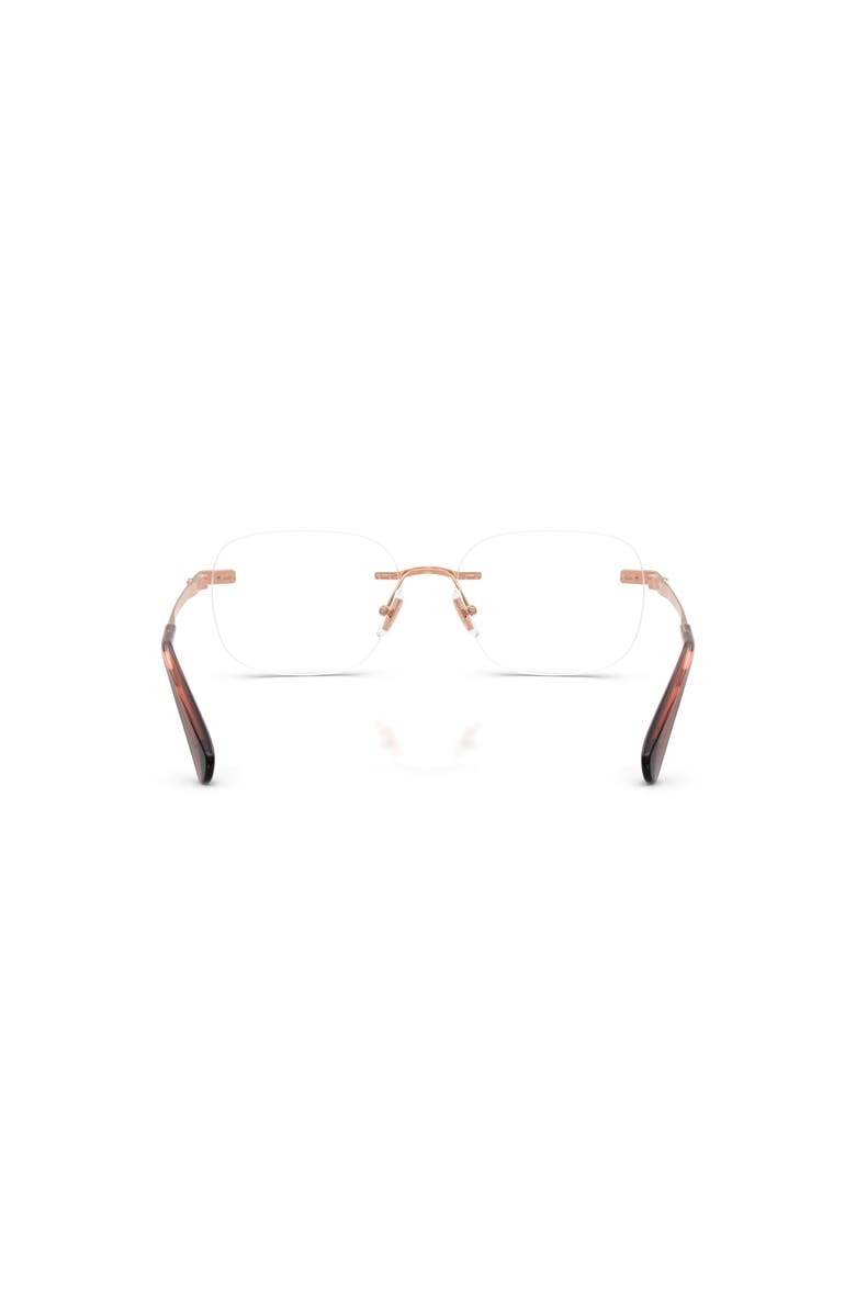 COACH 55mm Irregular optical glasses, Alternate, color, Rose Gold